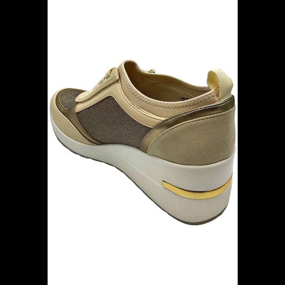 Kenneth Cole Reaction Women's Fiona Slip-On Wedge Sneaker Cream Mesh - Medium - Picture 3 of 3